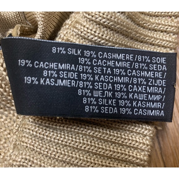 RALPH LAUREN BLACK LABEL Silk Cashmere Suede Sweeter ScoopNeck Long Sleeves Sz M - Picture 5 of 9